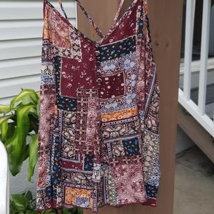 Strappy back American Eagle Paisley Tank Top